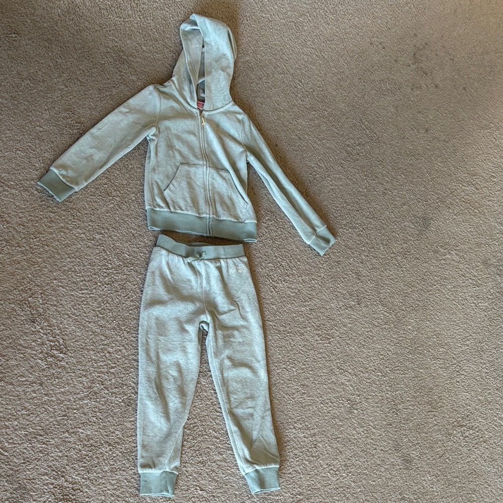 Juicy Mint Green Velour Hoodie & Jogger Set